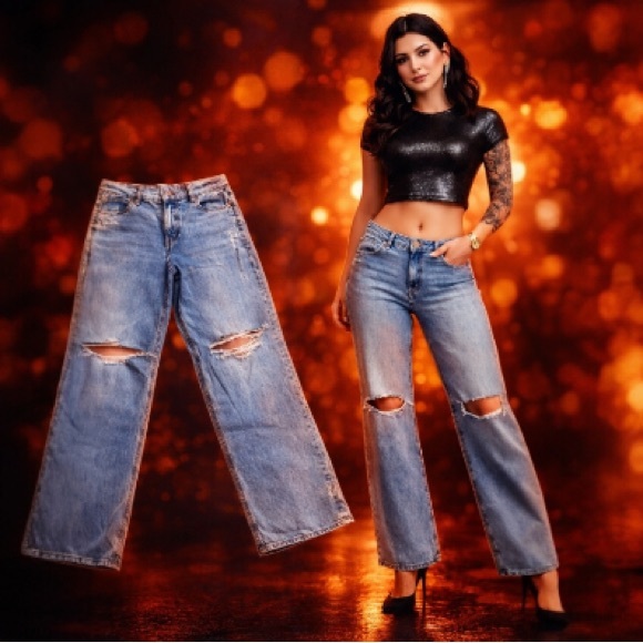 American Eagle Outfitters Denim - American Eagle Stovepipe Distressed Stretch Jeans 14 Long 32x33 NWT